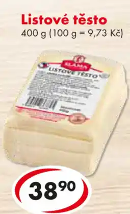 CBA Listové těsto nabídka
