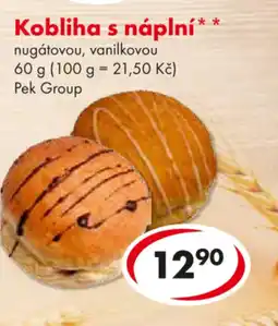 CBA Kobliha s náplní* nugátovou, vanilkovou nabídka