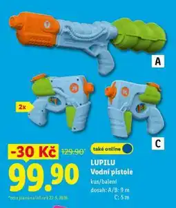 Lidl LUPILU Vodní pistole nabídka