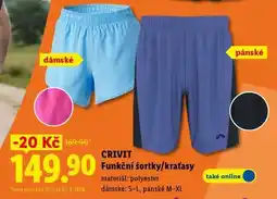 Lidl Crivit FUNKČNÍ ŠORTKY / KRAŤASY nabídka