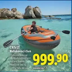 Lidl CRIVIT Nafukovací člun nabídka
