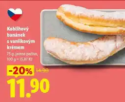 Lidl Koblihový banánek s vanilkovým krémem nabídka