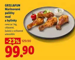 Lidl GRILL&FUN Marinované paličky med a bylinky nabídka