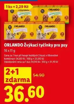 Lidl ORLANDO Žvýkací tyčinky pro psy nabídka