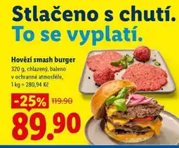 Lidl Hovězí smash burger nabídka