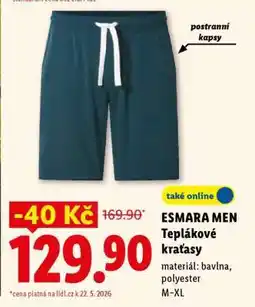 Lidl ESMARA MEN TEPLÁKOVÉ KRAŤASY nabídka
