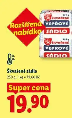 Lidl Škvařené sádlo nabídka