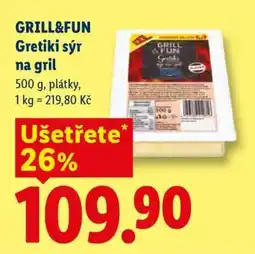Lidl GRILL&FUN Gretiki sýr na gril nabídka