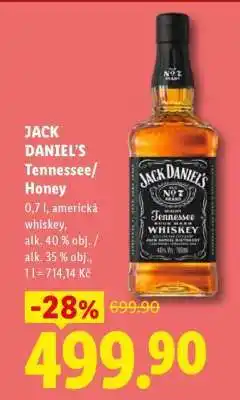 Lidl Jack Daniel’s Tennessee Honey nabídka
