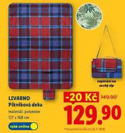 Lidl LIVARNO Pikniková deka nabídka