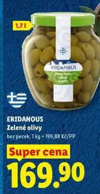 Lidl ERIDANOUS Zelené olivy nabídka