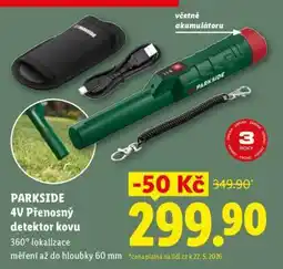 Lidl PARKSIDE 4V Přenosný detektor kovu nabídka