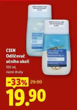 Lidl CIEN Odličovač očního okolí nabídka