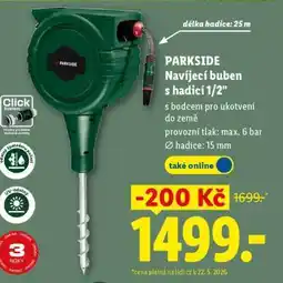 Lidl PARKSIDE Navíjecí buben s hadicí 1/2 nabídka