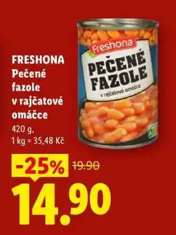 Lidl FRESHONA Pečené fazole v rajčatové omáčce nabídka