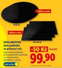 Lidl GRILLMEISTER SADA PODLOŽEK NA GRILOVACÍ ROŠT nabídka