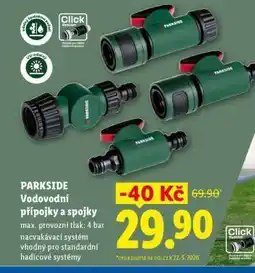 Lidl PARKSIDE Vodovodní přípojky a spojky nabídka