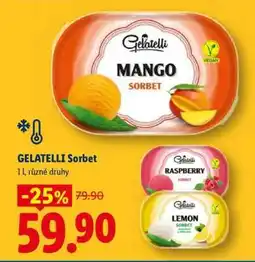 Lidl GELATELLI Sorbet nabídka