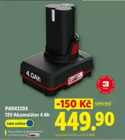 Lidl PARKSIDE 12V Akumulátor 4 Ah nabídka