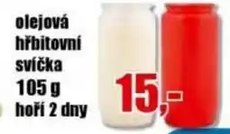 EVA Olejová hřbitovní svíčka hoří 2 dny nabídka