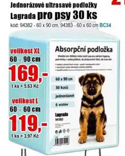 EVA Jednorázové ultrasavé podložky Lagrada pro psy 30 ks nabídka