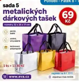 EVA Sada 5 metalických dárkových tašek nabídka