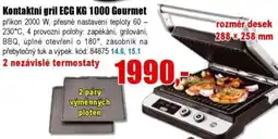 EVA Kontaktní gril ECG KG 1000 Gourmet nabídka