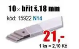 EVA 10× břit š.18 mm nabídka