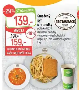 Globus Smažený sýr s hranolky nabídka
