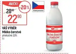 Globus VÁŠ VÝBĚR Mléko čerstvé nabídka