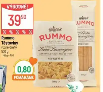 Globus Rummo Těstoviny nabídka