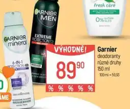 Globus Garnier deodoranty nabídka