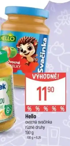 Globus Hello ovocná svačinka nabídka
