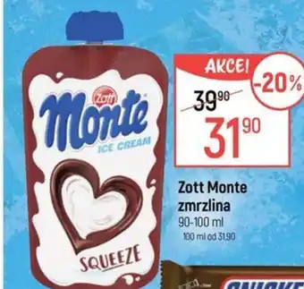 Globus Zott Monte zmrzlina nabídka