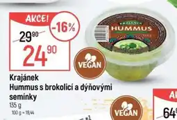 Globus Krajánek Hummus s brokolicí a dýňovými semínky nabídka