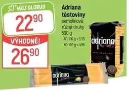Globus Adriana těstoviny nabídka