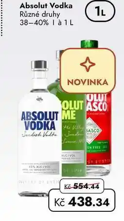 TRAVEL FREE Absolut Vodka Různé druhy 38-40% nabídka
