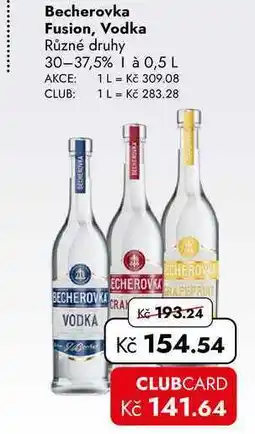 TRAVEL FREE Becherovka Fusion, Vodka Různé druhy 30-37,5% 1 à nabídka