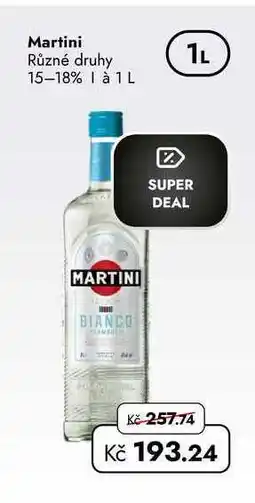 TRAVEL FREE Martini Různé druhy 15-18% nabídka