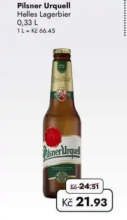 TRAVEL FREE Pilsner Urquell Helles Lagerbier nabídka