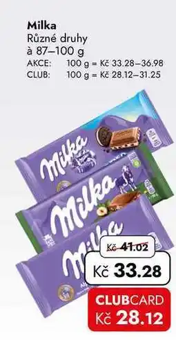 TRAVEL FREE Milka Různé druhy à nabídka