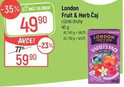 Globus London Fruit & Herb Čaj nabídka