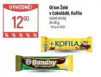 Globus Orion Želé v čokoládě, Kofila nabídka