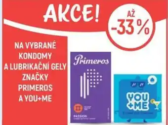 Globus Na vybrané kondomy a lubrikační gely značky Primeros A You+me nabídka