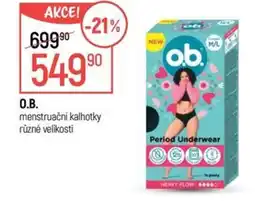 Globus O.B. menstruační kalhotky nabídka