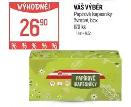 Globus VÁŠ VÝBĚR Papírové kapesníky nabídka