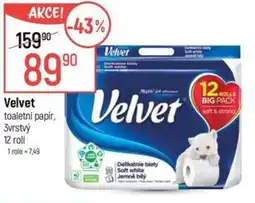 Globus Velvet toaletní papír nabídka