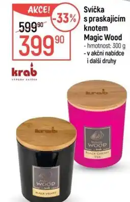 Globus Svíčka s praskajícím knotem Magic Wood nabídka