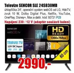 EVA Televize SENCOR SLE 24S830MB nabídka