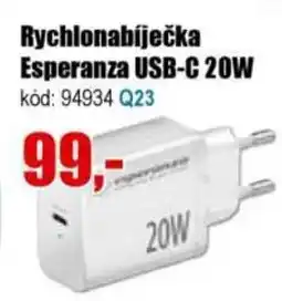 EVA Rychlonabíječka Esperanza USB-C 20W nabídka